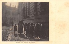 3687) BIMBI CHE VANNO A SCUOLA. FOTO A. BENDAZZI, LAVAGNA , RAVENNA.