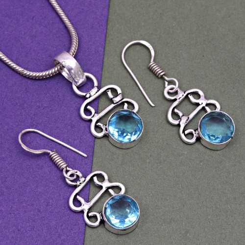 Set orecchini topazio - , blu