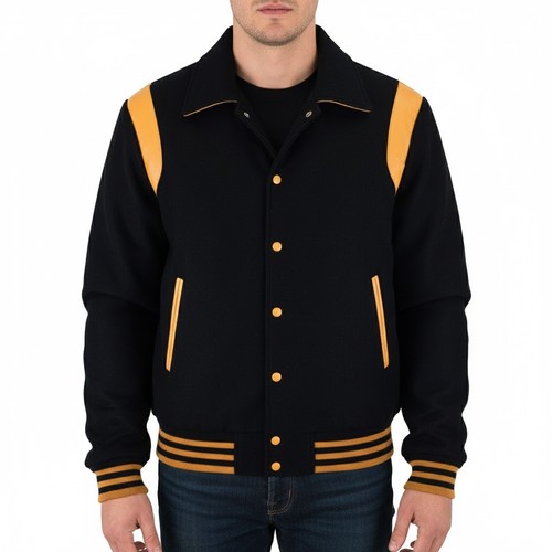 Bomber varsity letterman nero - letterman,