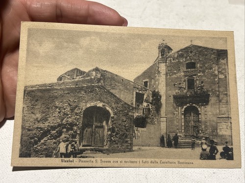 Cartolina vizzini - vizzini, (catania)