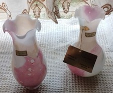 Coppia Vasi In Vetro Murano