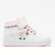 Lelli Kelly Sneaker Alta Bambina Frangetta Mix, C/Accessorio Cuore - AA01 (Bianc