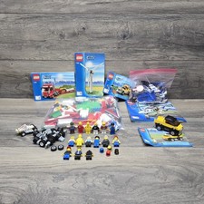 LEGO Lotto 7747 Trattore Trasporto Minifigure Incomplete e Camion Elicottero 3658 