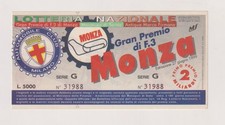 Biglietto Lotteria di Monza -