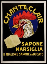 1980ca * Manifesto, Poster Originale "Chanteclair, Sapone di Marsiglia - Grafich
