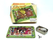 VINTAGE LTI MADE IN India  TIN TOY  MECHANICAL LUCKY MOUSE NEW OLD STOCK #NIB NF