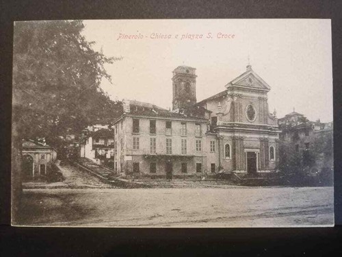 Cartolina pinerolo chiesa - pinerolo, e