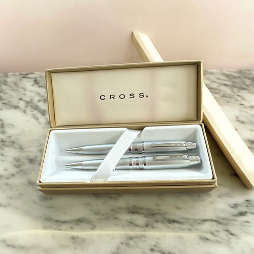 Silver cross pen - &, pencil