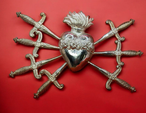 Cuore sette dolori per statua - cuore,