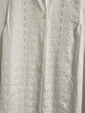 Vintage Camicia Da Notte Completamente Abbottonata Davanti