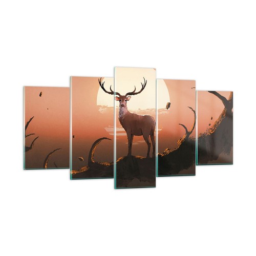 Quadro vetro 160x85cm cervo - su,