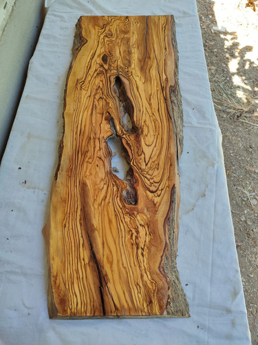 Lastra legno ulivo bordo - legno,