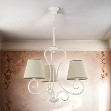 Lampadario Con Schermo Beige