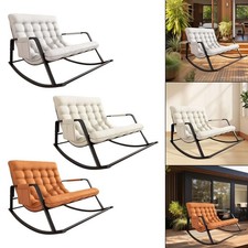 Poltrona a dondolo doppia con schienale reclinabile per soggiorno