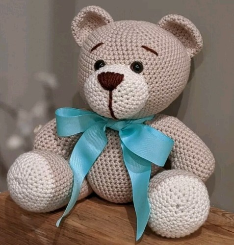 Handmade crochet teddy bear - handmade,