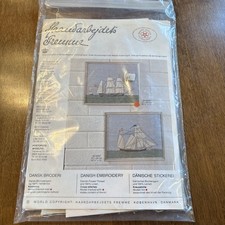 NUOVO Haandarbejdets Fremme danese "BARK SHIP" kit punto croce da appendere a parete