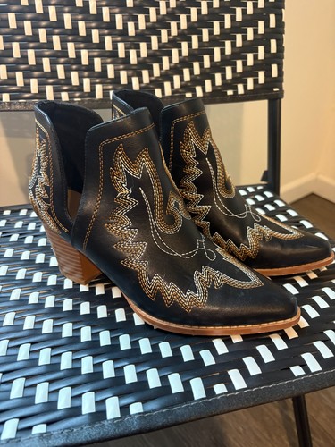 Stivaletti cowboy western neri