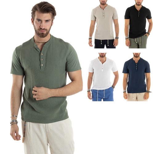 Shirt uomo cotone collo - t-shirt,
