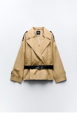 Trench cappotto corto marrone