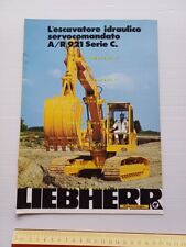 Liebherr A-R 921 serie C escavatore idraulico 1977 depliant italiano originale