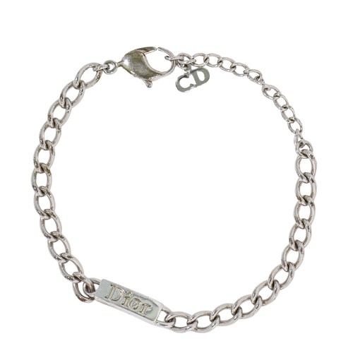 Dior logo plate silver tone - dior, silver-tone
