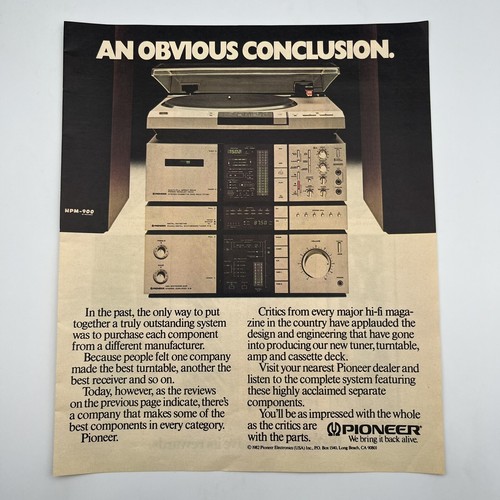 Pioneer electronics 1982 - pioneer,