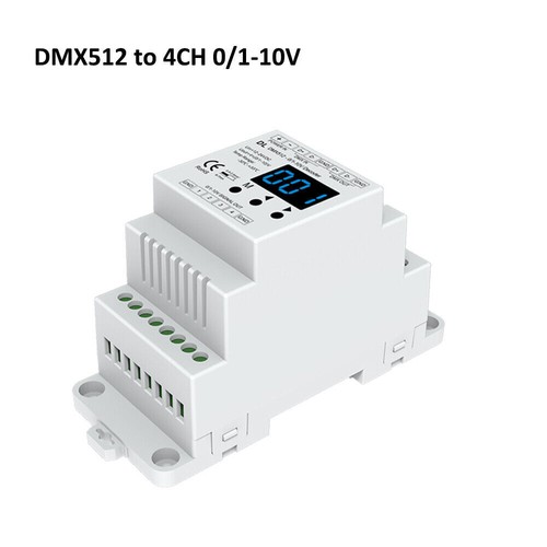 4ch dmx512 10v decoder - ac, 0-10v