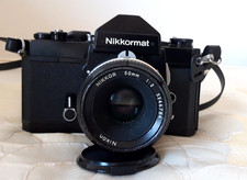 Nikkormat  FT 3 nera+Nikkor 50 2 AI+cinghia; kit usato ma senza ammaccature