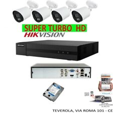 KIT VIDEOSORVEGLIANZA DVR HIKVISION  5 MPX 4 CANALI 4 TELECAMERE CON HD 500GB
