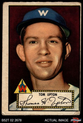 1952 topps tom - 1952, upton