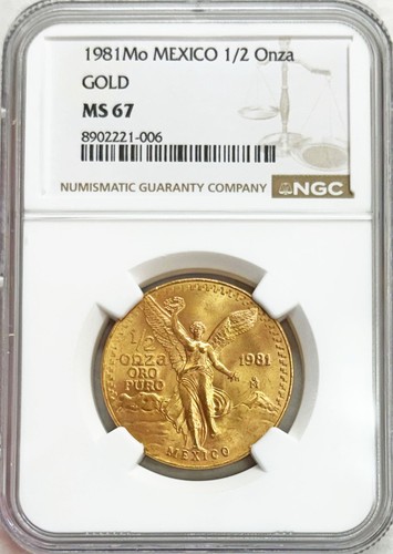1981 gold mexico 2 onza - mo, 1/2