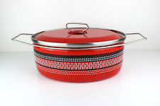 SILTAL Pentola smaltata Vintage ROSSA anni 70 DESIGNER Carla Agnelli Italy 4-82