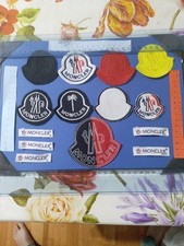 9 Toppe Moncler ricamate, Stemmi ricamati, Logo Moncler+5 Etichette Retro Collo 