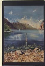 LAGO DI GARDA "RIFLESSI SUL GARDA" OLIO GERMANO ALBERTI   G286