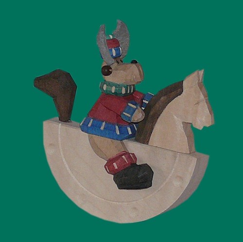 Statua legno alce scolpito - legno,