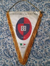 GAGLIARDETTO PENNANT VINTAGE FOOTBALL CALCIO CAGLIARI 1920. SCUDETTO 69/70