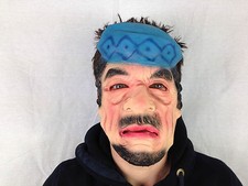 Maschera colonnello Gheddafi lattice dittatore maschera viso fantasia festa cervo mascherata