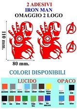2 adesivi sticker ironman IRON