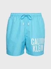 CALVIN KLEIN uomo costume azzurro light-blue mare boxer pantaloncino medio nuovo