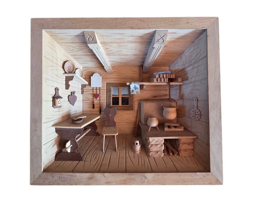 Erzgebirge diorama arte legno - diorama,
