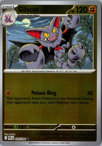 Carta pokemon gliscor - carta,