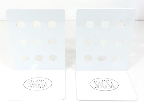Fermalibri sagsa design bianco - fermalibri,