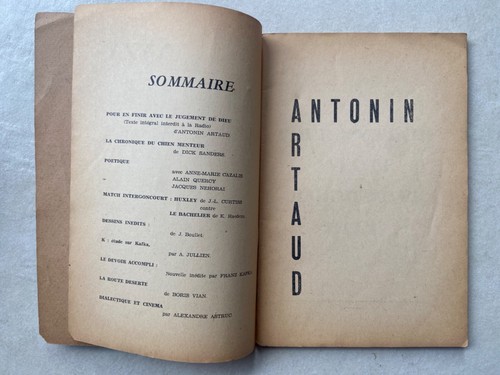 Antonin artaud nyza - -, paris