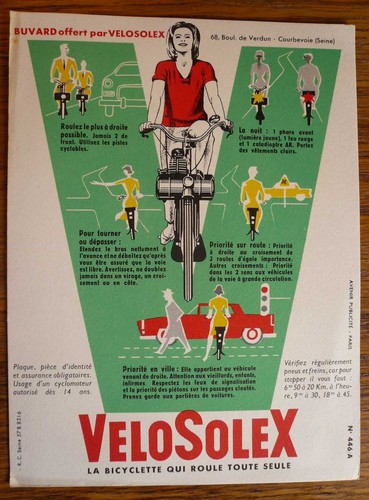 Buvard moto velo - , solex