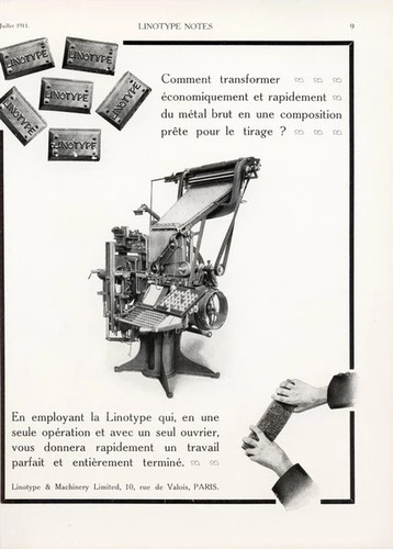 Linotype notes printing - notes, &