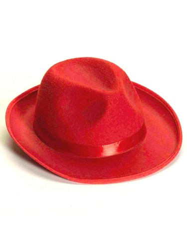 Cappello fedora rosso deluxe - fedora,