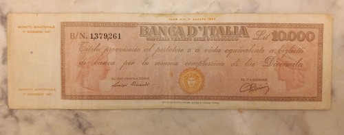 000 lire titolo - titolo, provvisorio
