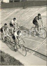 1955 ca CICLISMO PADOVA Pistard azzurrabili in allenamento al velodromo - Foto