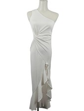 CBR Abito monospalla Donna Abito Taglia IT 40 bianco elegante