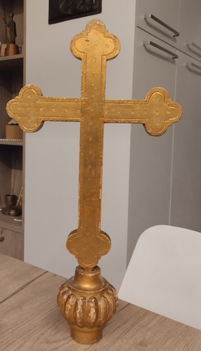 Croce processionale legno - in,